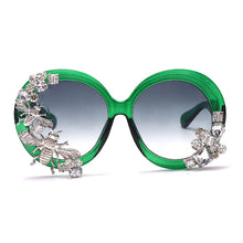 Load image into Gallery viewer, Oversized Round Sunglasses Women 2023 Trend Diamond Rhinestone Glass Female Eyewear Vintage Eyeglasses Big Frames Shades oculos