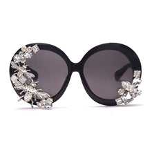 Load image into Gallery viewer, Oversized Round Sunglasses Women 2023 Trend Diamond Rhinestone Glass Female Eyewear Vintage Eyeglasses Big Frames Shades oculos