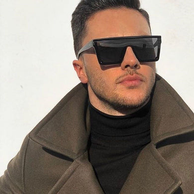 Oversized Shades Sunglasses Men Black Square Sun Glasses Male Vintage Retro Glasses Female Women Lentes De Sol Hombre