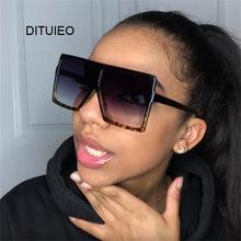 Load image into Gallery viewer, Oversized Shades Women Sunglasses Black  Square Glasses Big Frame Vintage Retro Glasses Female Unisex Oculos Feminino