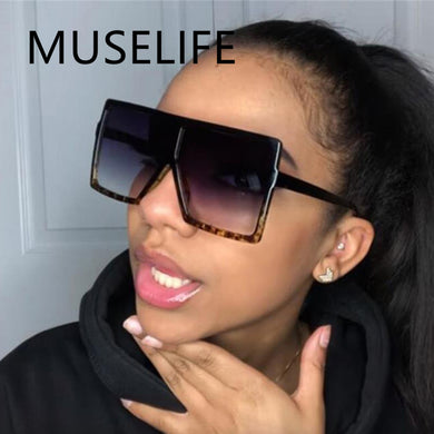 Oversized Shades Women Sunglasses Black Square Glasses Big Frame Vintage Retro Glasses Female Unisex Oculos Feminino