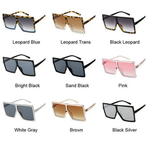 Oversized Shades Women Sunglasses Black  Square Glasses Big Frame Vintage Retro Glasses Female Unisex Oculos Feminino