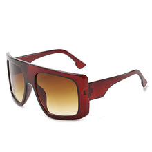 Load image into Gallery viewer, Oversized Shield Square Sunglasses For Women Big Sun Glasses Eyewear Female Cool Black Blue Shades Oculos Lunette De Soleil