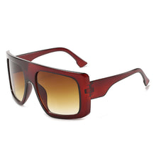 Load image into Gallery viewer, Oversized Shield Square Sunglasses For Women Big Sun Glasses Eyewear Female Cool Black Blue Shades Oculos Lunette De Soleil