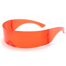 Load image into Gallery viewer, Oversized Shields Sun Glasses 2023  Brand Desinger Mirrored One-Pieces Rimless Sunglasses Women