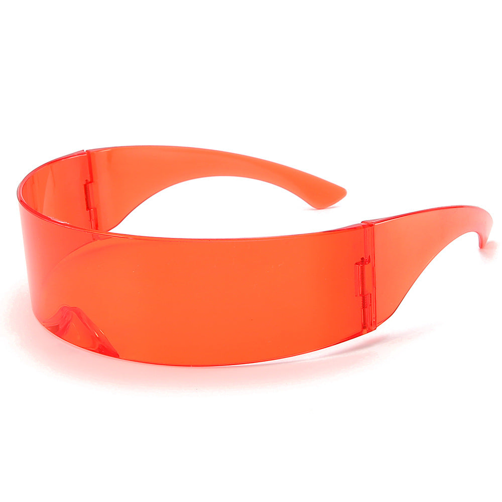 Oversized Shields Sun Glasses 2023  Brand Desinger Mirrored One-Pieces Rimless Sunglasses Women