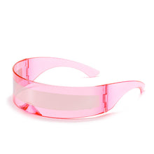 Load image into Gallery viewer, Oversized Shields Sun Glasses 2023  Brand Desinger Mirrored One-Pieces Rimless Sunglasses Women