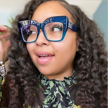 Load image into Gallery viewer, Oversized Square Anti Blue Light Monture Lunette De Vue Femme Eyeglasses Optical  Frame Glasses Women Oculos