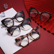Load image into Gallery viewer, Oversized Square Computer Glasses Women Sexy Leopard Blue Light Blocking Eyeglasses Spectacles Frames Cat Eye Eyewear