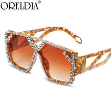 Load image into Gallery viewer, Oversized Square Diamond Sunglasses Women Men Rhinestone Sun Glasses Lady  Brand Designer Eyewear UV400 Unisex