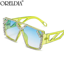 Load image into Gallery viewer, Oversized Square Diamond Sunglasses Women Men Rhinestone Sun Glasses Lady  Brand Designer Eyewear UV400 Unisex