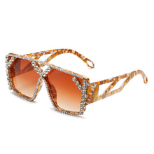 Load image into Gallery viewer, Oversized Square Diamond Sunglasses Women Men Rhinestone Sun Glasses Lady  Brand Designer Eyewear UV400 Unisex