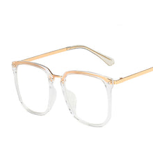 Load image into Gallery viewer, Oversized Square Eyeglasses Women Eyewear Punk Big Eye Glasses Men UV Protection Spectacle Frames Solid Color