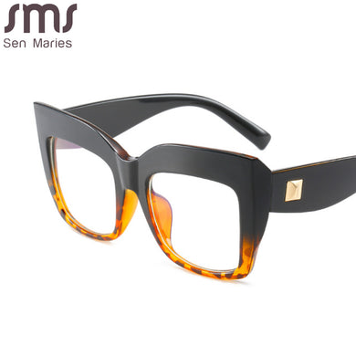 Oversized Square Eyeglasses Women Men Thick Frame Punk Glasses Eyewear Brand Designer Daily Eyewear Decorations