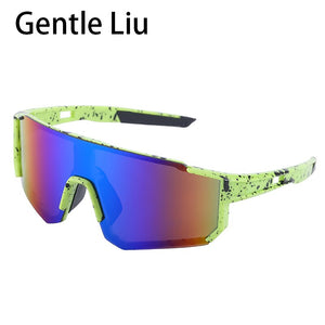 Oversized Square Frame Sunglasses Men's Sport Running Bike Riding Sun Glasses Cycling Eyewear Bicycle Outdoor UV400 Eyeglasses