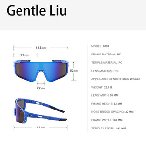 Oversized Square Frame Sunglasses Men's Sport Running Bike Riding Sun Glasses Cycling Eyewear Bicycle Outdoor UV400 Eyeglasses