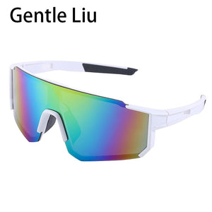 Oversized Square Frame Sunglasses Men's Sport Running Bike Riding Sun Glasses Cycling Eyewear Bicycle Outdoor UV400 Eyeglasses