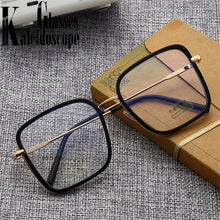 Load image into Gallery viewer, Oversized Square Glasses Frame Women Men Vintage Anti-blue light Eyeglasses Student Myopia Spectacle Frames Fake Glasses