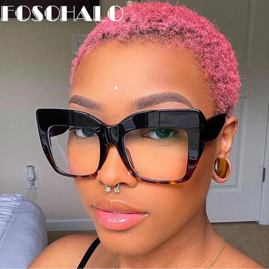 Oversized Square Glasses Optical Frames Prescription Glasses Frame Women Men Eyewear Spectacle Transpaernt Clear Lens Eyeglasses