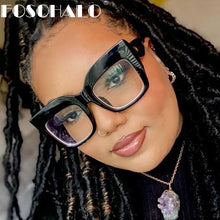 Load image into Gallery viewer, Oversized Square Glasses Optical Frames Prescription Glasses Frame Women Men Eyewear Spectacle Transpaernt Clear Lens Eyeglasses