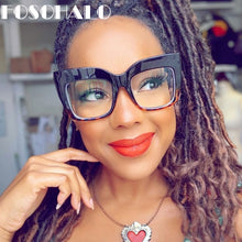 Load image into Gallery viewer, Oversized Square Glasses Optical Frames Prescription Glasses Frame Women Men Eyewear Spectacle Transpaernt Clear Lens Eyeglasses