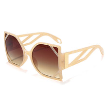 Load image into Gallery viewer, Oversized Square  Sunglasses Vintage Leopard One Piece Big Frame Glasses Women Punk Eyewear Shades UV400
