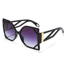 Load image into Gallery viewer, Oversized Square  Sunglasses Vintage Leopard One Piece Big Frame Glasses Women Punk Eyewear Shades UV400