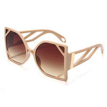 Load image into Gallery viewer, Oversized Square  Sunglasses Vintage Leopard One Piece Big Frame Glasses Women Punk Eyewear Shades UV400