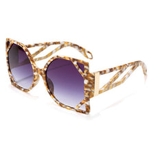Load image into Gallery viewer, Oversized Square  Sunglasses Vintage Leopard One Piece Big Frame Glasses Women Punk Eyewear Shades UV400