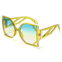 Load image into Gallery viewer, Oversized Square  Sunglasses Vintage Leopard One Piece Big Frame Glasses Women Punk Eyewear Shades UV400