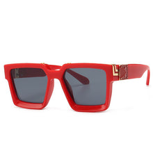 Load image into Gallery viewer, Oversized Square Men Sunglasses Women Metal Decoration Big Frame Sun Glasses Classic Gradient Eyeglasses UV400