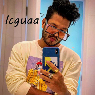 Oversized Square Millionaire  Sunglasses Women  Brand Retro Lens Female Metal Sun Glasses Men Gafas Glasses