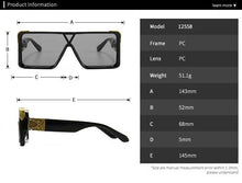 Load image into Gallery viewer, Oversized Square Millionaire  Sunglasses Women  Brand Retro Lens Female Metal Sun Glasses Men Gafas Glasses