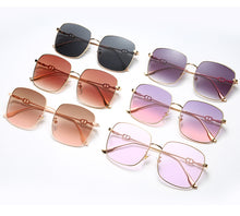 Carica l&#39;immagine nel visualizzatore di Gallery, Occhiali da sole ottici quadrati oversize Montatura leggera anti-blu Donna Uomo Occhiali da computer trasparenti Occhiali da sole bloccanti