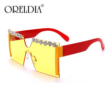Load image into Gallery viewer, Oversized Square Rimless Rhinestone Sunglasses Women Brand Designer Flat Top Diamond Sun Glasses Female One Piece Gafa de sol