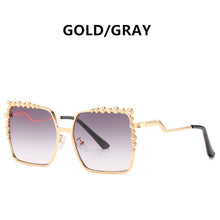 Load image into Gallery viewer, Oversized Square Sun Glasses Ladies 2023  Pearl Sunglasses Women Brand Designer Shades Big Frame Oculos очки