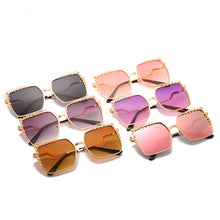 Load image into Gallery viewer, Oversized Square Sun Glasses Ladies 2023  Pearl Sunglasses Women Brand Designer Shades Big Frame Oculos очки