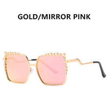 Load image into Gallery viewer, Oversized Square Sun Glasses Ladies 2023  Pearl Sunglasses Women Brand Designer Shades Big Frame Oculos