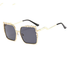 Load image into Gallery viewer, Oversized Square Sun Glasses Ladies 2022   Pearl Sunglasses Women Brand Designer   Shades big Square