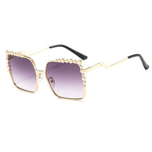 Load image into Gallery viewer, Oversized Square Sun Glasses Ladies 2022   Pearl Sunglasses Women Brand Designer   Shades big Square
