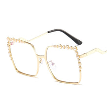 Load image into Gallery viewer, Oversized Square Sun Glasses Ladies 2022   Pearl Sunglasses Women Brand Designer   Shades big Square