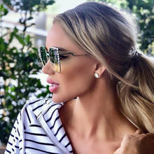 Load image into Gallery viewer, Oversized Square Sun Glasses Ladies 2022   Pearl Sunglasses Women Brand Designer   Shades big Square