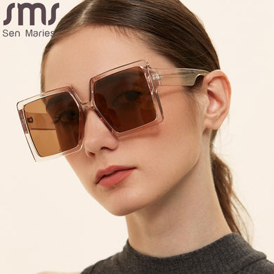 Oversized Square Sun Glasses  Brand Designer Rectangle Sunglasses Men Women Vintage Retro Oculos Lunette De Soleil Femme