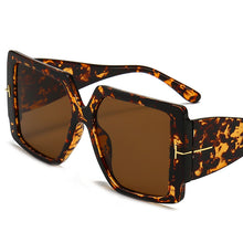 Load image into Gallery viewer, Oversized Square Sun Glasses Women 2023 Leopard Gradient Shades Glasses Gafas De Sol Hombre Sunglasses Gafas De Sol Hombre