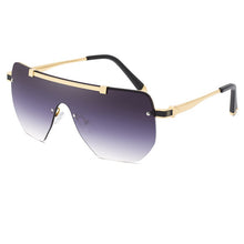 Load image into Gallery viewer, Oversized Square Sunglasses For Men One Piece Gradient Lens Big Frame Sun Glasses 2022 Semi-Rimless Brand Design UV400 Driving