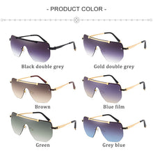 Load image into Gallery viewer, Oversized Square Sunglasses For Men One Piece Gradient Lens Big Frame Sun Glasses 2022 Semi-Rimless Brand Design UV400 Driving