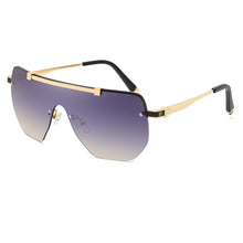 Load image into Gallery viewer, Oversized Square Sunglasses For Men One Piece Gradient Lens Big Frame Sun Glasses 2022 Semi-Rimless Brand Design UV400 Driving