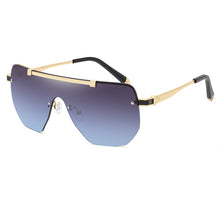 Load image into Gallery viewer, Oversized Square Sunglasses For Men One Piece Gradient Lens Big Frame Sun Glasses 2022 Semi-Rimless Brand Design UV400 Driving