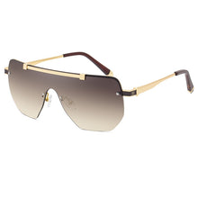 Load image into Gallery viewer, Oversized Square Sunglasses For Men One Piece Gradient Lens Big Frame Sun Glasses 2022 Semi-Rimless Brand Design UV400 Driving