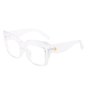 Oversized Square Sunglasses Frame Optical Frame 2023 Cat Eye Prescription Lens Big Clear Transparent Eyeglasses Glasses Women